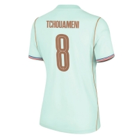 Camiseta Francia Aurelien Tchouameni #8 Segunda Equipación Replica Mundial 2026 para mujer mangas cortas